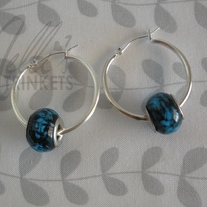 Blue Earrings Pandora Style (Reserved for Heids)
