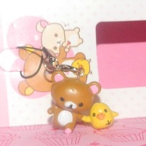 San-X Rilakkuma walking with Kiiroitori Cell Phone Charm