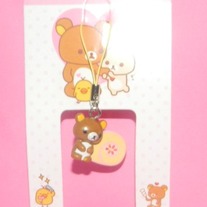 San-X Rilakkuma with Cake Roll Cell Phone Charm