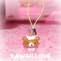 San-X Rilakkuma Cupcake Cell Phone Charm