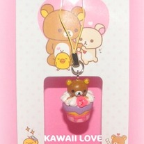 San-X Rilakkuma Cake Cell Phone Charm