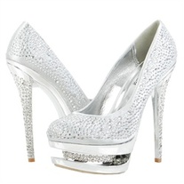 Irena-16 Rhinestone Encrusted Platform Pump