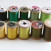 Wooden Thread Spools - Foliage Colors