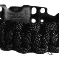 Black 550 Paracord Survival Bracelet - Dual Core