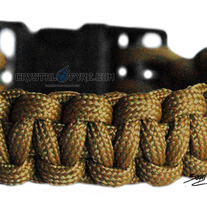 Coyote Brown 550 Paracord Survival Bracelet -Dual Core