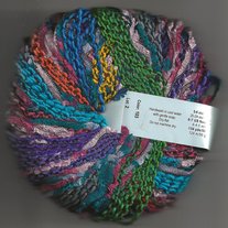 Mimi Teal Mauve Aria Knitting Yarn in Chenille, Wool