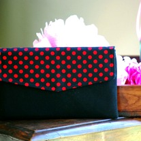 Envelope Clutch - Red Dots - RESERVED for Kikay Competition