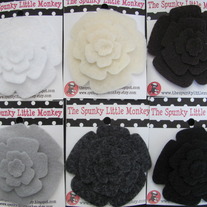Layered Felt Flower Snap Clip