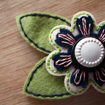 Shannon Felt Flower Pin