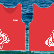Haunted Zoo TANK white on red
