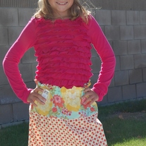 The Sunshine Skirt. Size 7/8 - Aqua, red, yellow, polka dots & more!
