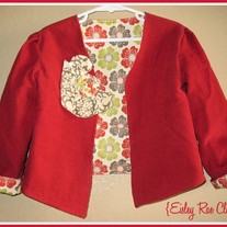 The Sweetheart Jacket Size 3/4 - Red Corduroy