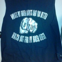 Biker Rights and Lefts Shirt (No Sleeves) Silver Print