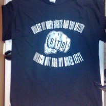 Biker Rights and Lefts Shirt (Short Sleeves) Silver Print