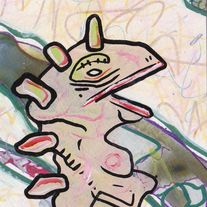 Leviathan Jr. - original art painting on paper