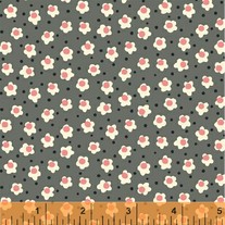1/2 Yard-Tea for Two Grey Flowers/371584