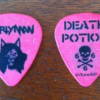 5 Death Potion Guitar Picks: GrippX-50mm-Red