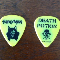 5 Death Potion Guitar Picks - GrippX-73mm-Yellow