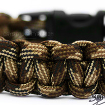 Earth Camo 550 Paracord Suvival Bracelet - Dual Core
