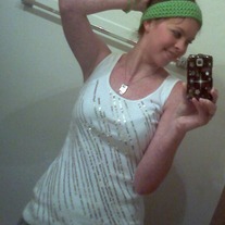 Solid green headband