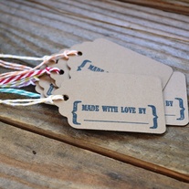 Made With Love Tags on Baker's Twine - Set of 10