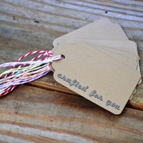 'Crafted for You' Tags on Baker's Twine - Set of 10