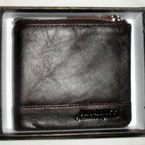 Zipper Mens Wallet (Dark Brown/Mustard)  MW4NT/MW5NT
