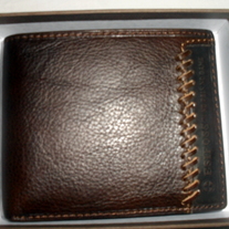 Unique Stitched Mens Wallet (Brown)  MW9ES