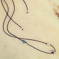 Black evil eye necklace