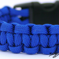 Electric Blue 550 Paracord Survival Bracelet - Dual Core