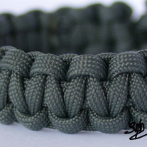 Charcoal Gray 550 Paracord Survival Bracelet - Dual Core