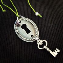 Lock and key necklace
