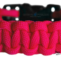 Neon Pink 550 Paracord Survival Bracelet -Dual Core