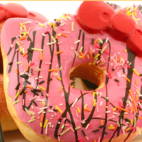 Sanrio Hello Kitty Donut Squishy Keychain