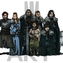 (GoT 2 of 3) STARK FAMILY print