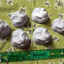 Resin doll/plush face
