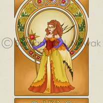 Masquerade Zodiac Leo 8x10 Unmatted Print