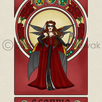 Masquerade Zodiac Scorpio 8x10 Unmatted Print