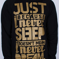 Never Sleep Zip Hoodie (Black)