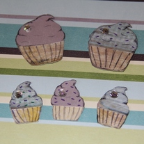 Sparkle Cupcakes for Resin, Scrapbooking or Cardmaking (set of 5)