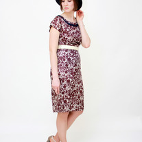 Vintage Forever Young Deep Purple Floral Dress