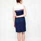 1960's Striped Navy Two-Piece Dress - Thumbnail 2