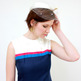 1960's Striped Navy Two-Piece Dress - Thumbnail 4