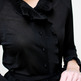 Caron - Sheer Black Vintage Ruffle Dress - Thumbnail 3