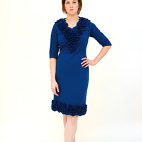 Blue Ruffle Party Dress