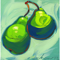 Pears of Two -12x12-Modern Still Life