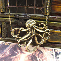 Retro Octopus Pendant Necklace!
