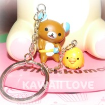Rilakkuma and Kiiroitori 2 in 1 Key Chain