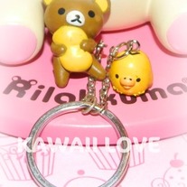 Rilakkuma and Kiiroitori 2 in 1 Key Chain