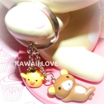 Rilakkuma and Kiiroitori 2 in 1 Key Chain